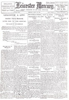 Leicester City Restored 1919 Newspaper Cover Rare Ephemera - Altri & Non Classificati