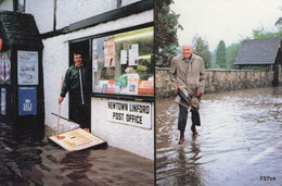 Newtown Linford Post Office Floods Leicester Disaster Postcard - Otros & Sin Clasificación
