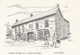 Halford Bridge Inn Artist Pub Postal Anniversary Northampton Postcard - Northamptonshire