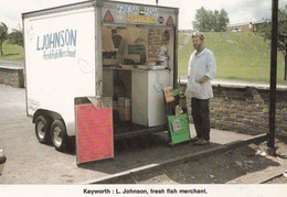 Fish Fisherman Merchant Mobile Van Keyworth Nottingham Village Limited Postcard - Altri & Non Classificati