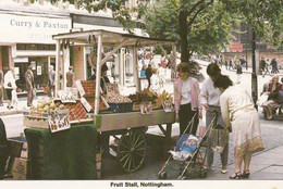 Fruit Grocery Market Stall Outside City Opticians Nottingham Postcard - Autres & Non Classés