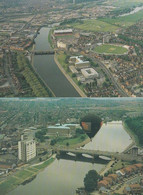 Nottingham Trent Bridge Looking East & West 2x Birds Eye Aerial 1980s Postcard S - Andere & Zonder Classificatie