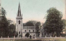 Perlethorpe Church Nottingham Notts Village Antique 1908 Postcard - Other & Unclassified