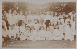 St Marys Girls School Nottingham Outing Antique Real Photo Postcard - Andere & Zonder Classificatie