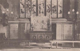 The Reredos St Peters Church Nottingham Antique Interior Postcard - Other & Unclassified