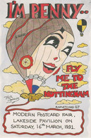 I'm Penny Fly Me To Nottingham Hot Air Balloon Advertising Postcard - Sonstige & Ohne Zuordnung