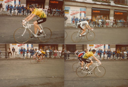 Nottingham 1985 Bicycle Cycle Race Laskys Finishing Line 4x Photo S - Autres & Non Classés