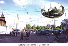 Nottingham Trams Transport At Goose Fair Postcard - Andere & Zonder Classificatie