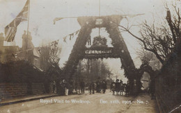 Royal Visit To Worksop Nottingham Union Jack RPC Postcard - Andere & Zonder Classificatie