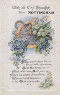 Kind Religious Thoughts From Nottingham Greetings Old Postcard - Altri & Non Classificati