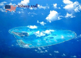 Midway Atoll Aerial View New Postcard - Midway Islands