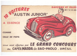 "AUSTIN JUNIOR" 10 VOITURES  GARCONS ET FILLES  VOUS SONT OFFERTES PAR CONCOURS CAFES MASDA DE SAO-PAOLO BRESIL - Automotive