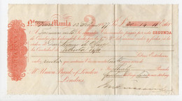 PHILIPPINES - J. M. TUASON Y Ca à Manila En 1877 (Filipinas) Pour Don Lorenzo De Olave - Union Bank Of London à Londres - Other