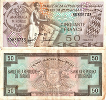 Burundi / 50 Francs / 1989 / P-28(c) / VF - Burundi