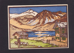 CPSM [73] Savoie Bois Gravé DUCLOZ Moûtiers Litho Non Circulé Lac De Tignes - Other & Unclassified