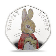 Great Britain UK 2018 Flopsy Bunny 50p Coin - Silver Proof - Nieuwe Sets & Proefsets