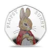 Great Britain UK 2018 Flopsy Bunny 50p Coin - Silver Proof - Mint Sets & Proof Sets