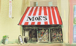 Moe's Books Berkeley California Book Shop Oil Painting Postcard - Other & Unclassified