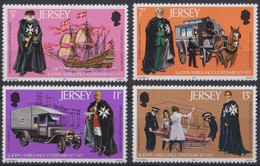 F-EX35058 JERSEY UK ENGLAND MNH 1977 ST JOHNS AMBULANCE MEDICINE SHIP CARRIAGE. - Secourisme