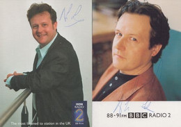 Alex Lester BBC Radio 2 Disc Jockey Two Hand Signed Cast Card S - Autographes