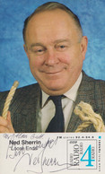 Ned Sherrin Loose Ends Show Radio 4 Hand Signed Cast Card Photo - Autographs