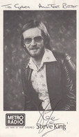 Steve King Vintage Metro Radio DJ Hand Signed Cast Card Photo - Autógrafos