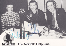 Wally Webb & Female DJ Double Hand Signed Radio Norfolk Photo - Autógrafos