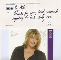 Sally Boazman BBC Radio 2 Presenter Hand Signed Photo & More - Autographes