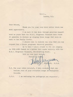 Lester Ferguson Antique Hand Signed Your Song Parade BBC Letter - Autographs