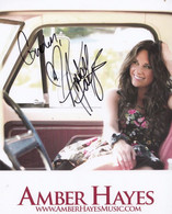 Amber Hayes Country & Western Singer Large Official Hand Signed Photo - Autographes