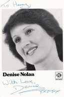 Denise Nolan Hand Signed Pye Records Vintage Official Publicity Photo - Handtekening