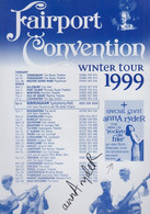 Fairport Convention Anna Ryder Live In Concert 1999 Hand Signed Concert Flyer - Handtekening