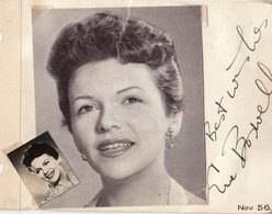 Eve Boswell Hand Signed Photo Autograph On Ephemera - Handtekening
