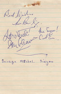 George Mitchell Singers Black & White Minstrel Show Hand Signed Autograph Page - Autogramme