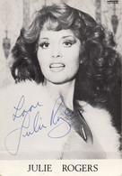 Julie Rogers Singer Hand Signed Early Publicity Photo - Autographs