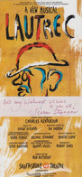 Lautrec Charles Aznavour Musical Hand Signed Shaftesbury London Theatre Flyer - Autógrafos