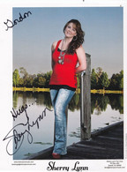 Sherry Lynn Country & Western Music Singer Fan Club Large Hand Signed Photo - Autogramme