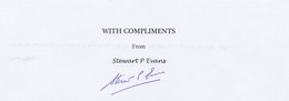 Stewart Evans Jack The Ripper Book Author Hand Signed Comp Slip - Autógrafos