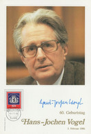 Hans Jochen Vogel German Politician Official Hand Signed Photo - Autographes
