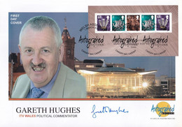 Gareth Hughes ITV Wales Politics Presenter Hand Signed FDC - Autogramme
