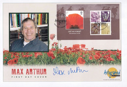 Max Arthur Military WW2 Book Author Hand Signed First Day Cover - Autografi