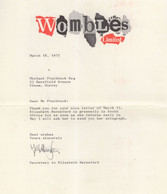The Wombles Elizabeth Beresford Secretary 1970s Hand Signed Letter - Autogramme