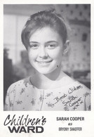 Sarah Cooper As Bryony Shaeffer Childrens Ward TV Show Vintage Signed Cast Card - Autogramme