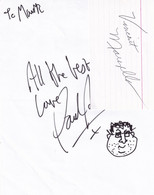 Paul Putner & Vincent Marzello Little Britain US President 2x Autograph S - Autographes