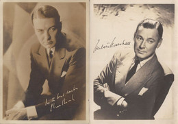 Herbert Marshall Film Actor 7x5 2x Pre Printed Vintage Card Signed Photo - Autographes