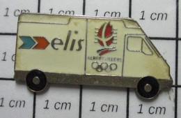 2422 Pin's Pins / Beau Et Rare / THEME : TRANSPORTS / CAMIONETTE DE TRANSPORT ELIS JEUX OLYMPIQUES ALBERTVILLE - Jeux Olympiques