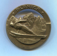 Ski Skiing Jumping - PLANICA Slovenia, Old Pin Badge Abzeichen, Pre WW2, D 40 Mm - Sports D'hiver