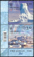 Ukraine 2009 MiNr. 1027 - 1028 Antarctic Station Academician Vernadskyi Glaciers Climate & Meteorology 2v MNH **  5,50 € - Preservar Las Regiones Polares Y Glaciares