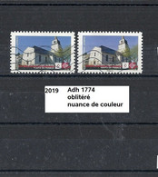 Variété Adhésif De 2019 Oblitéré Y&T N° Adh 1774 Nuance De Couleur - Usati