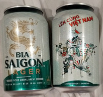Vietnam Viet Nam Saigon Larger 330ml PROMOTION Empty Beer Can 2021 / Opened By 2 Holes At Bottom - Cannettes